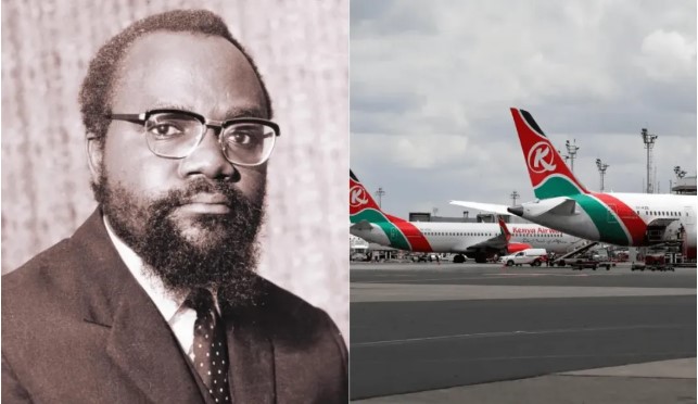 Isaac Omolo Okero at Kenya Airways Board meeting